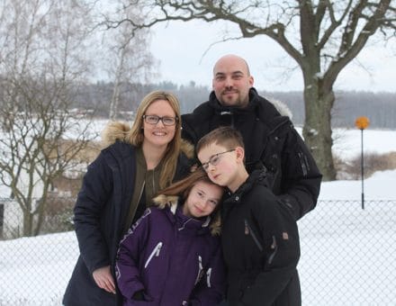 Mamma Susanne, Pappa Andreas, Gustav och Freja